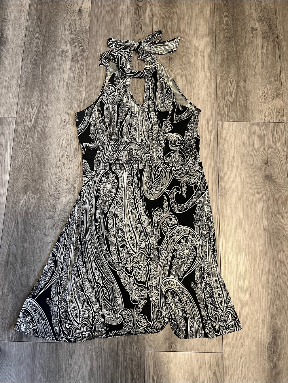 Black & white paisley dress